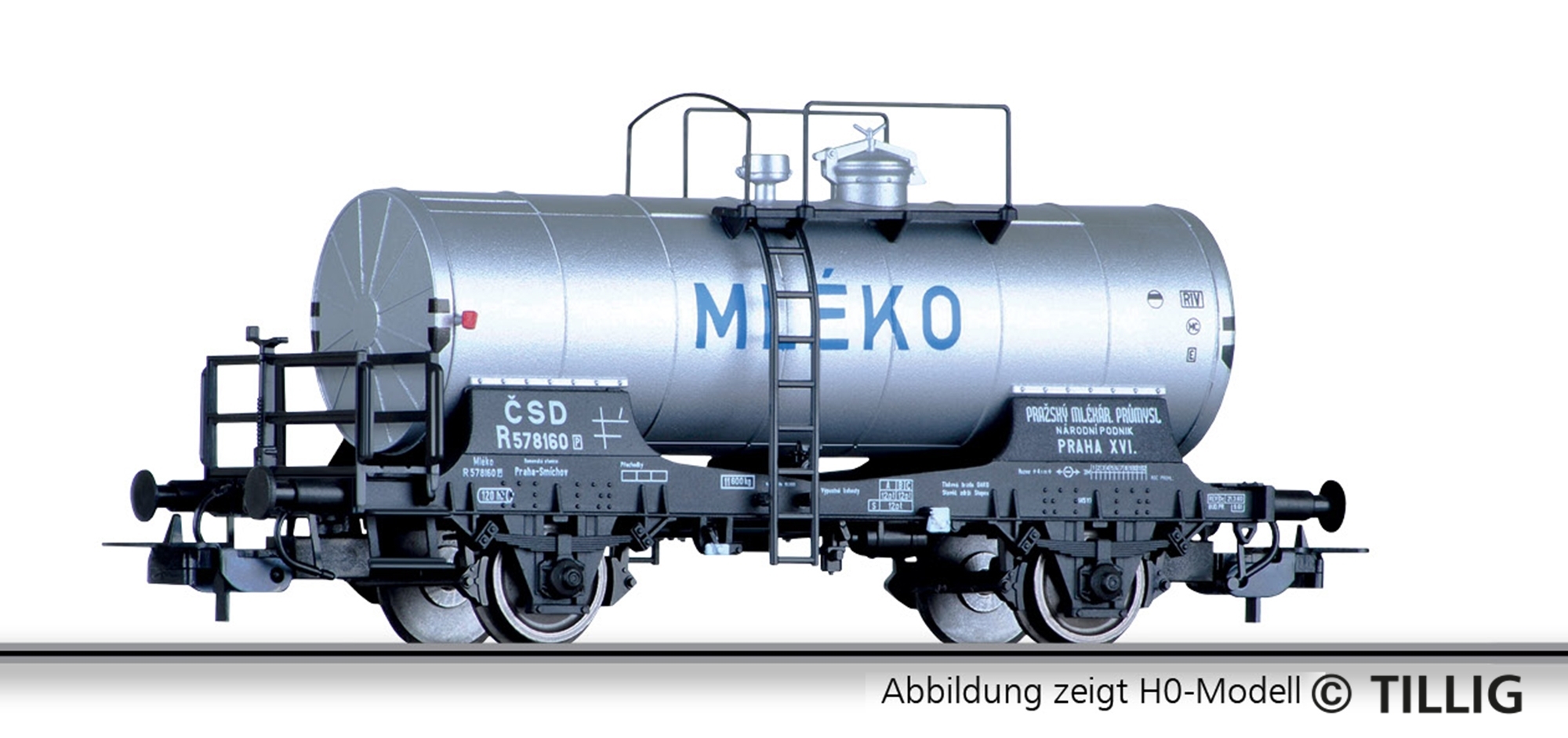 Tillig 95361 - Kesselwagen „Mleko“ eingestellt bei