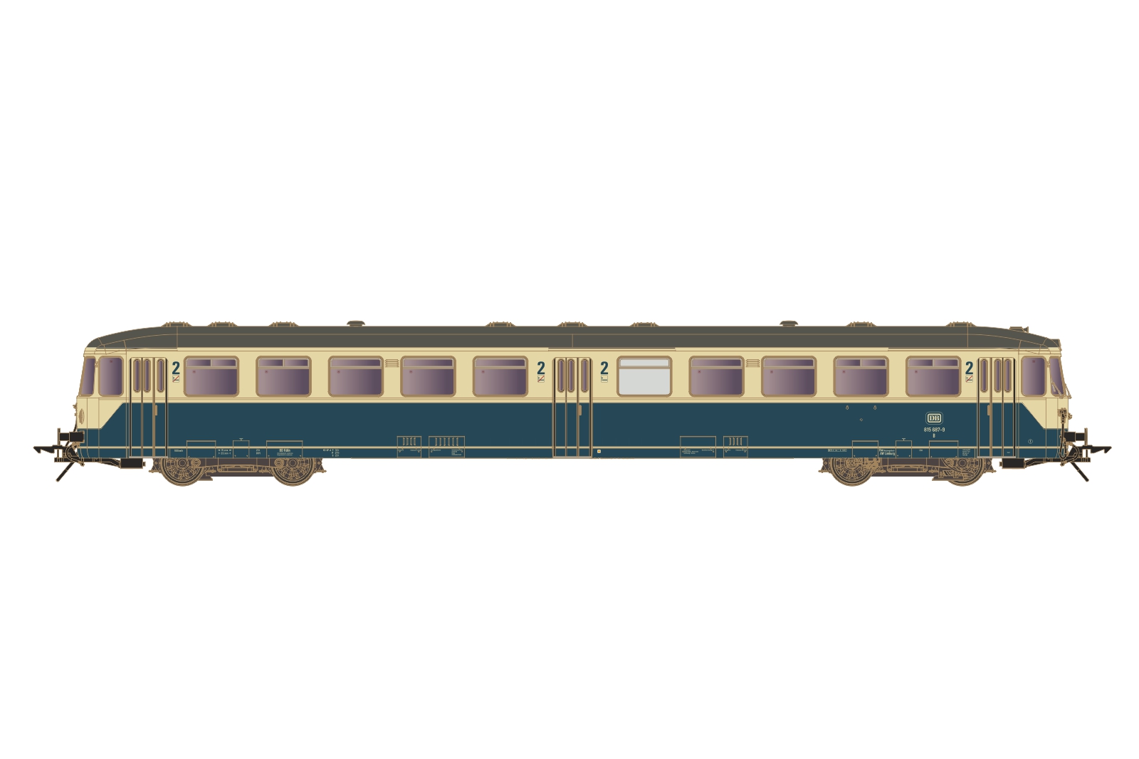 Lenz 40416-03 - Beiwagen BR 815, DB, Epoche 4, bla