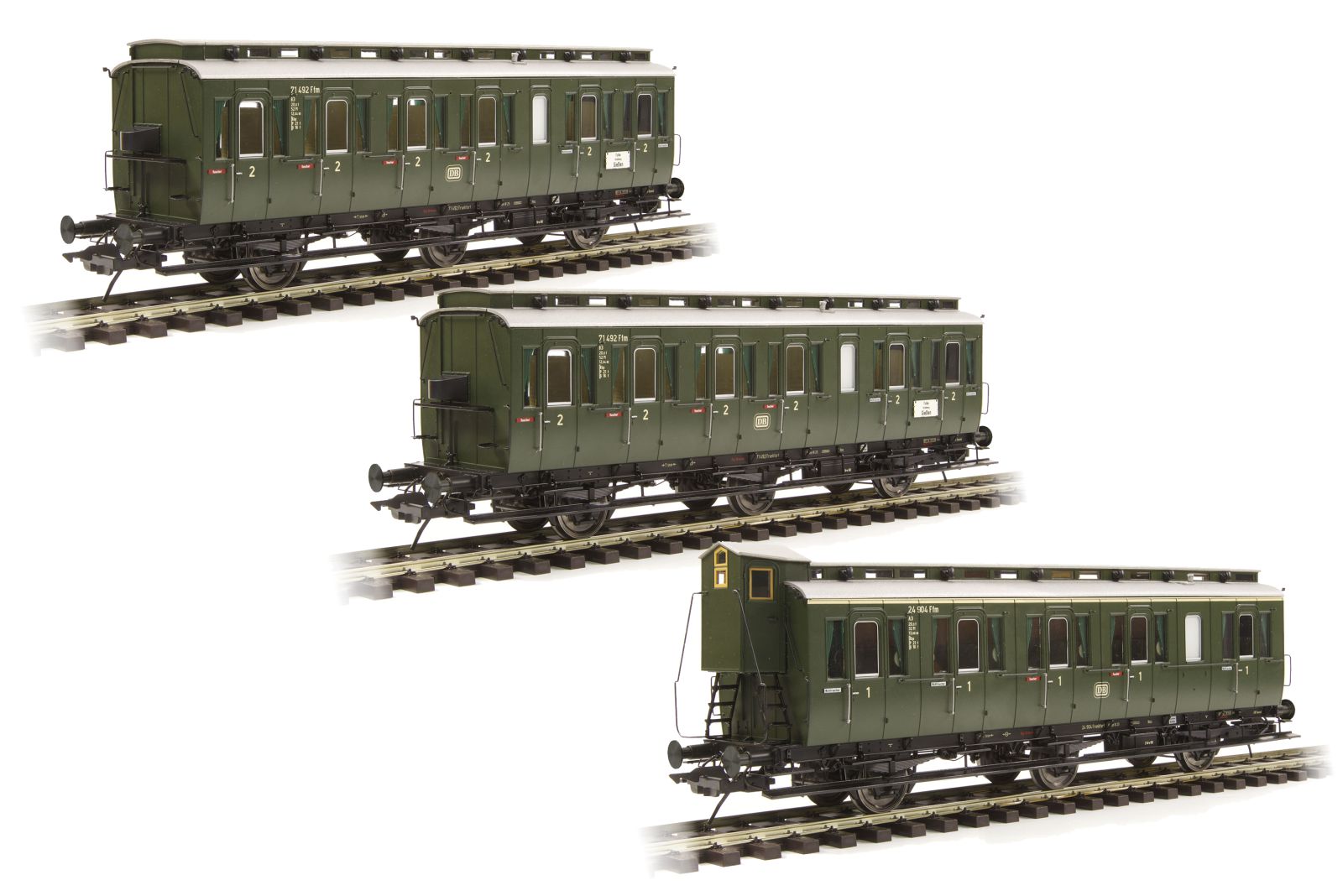 Lenz 41160-80 - Wagen-Set mit 3 preußischen Abteil