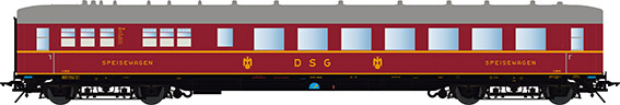 Lenz 41264-06 - Schürzenwagen DSG-Speisewagen, DB,