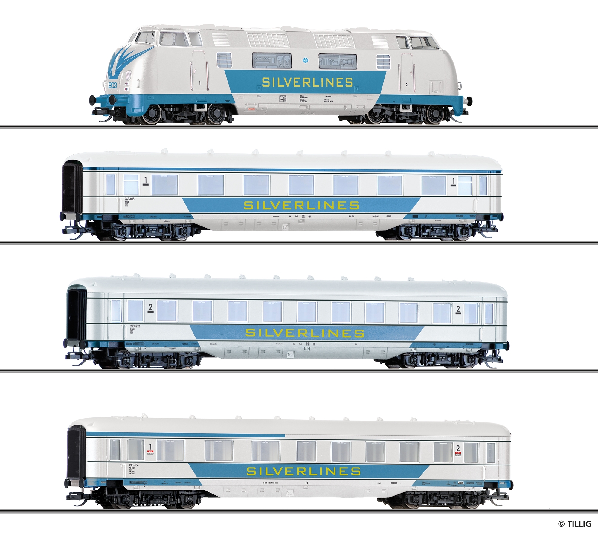 Tillig 502797 - Jubiläums-Set "Silverlines", Ep. I
