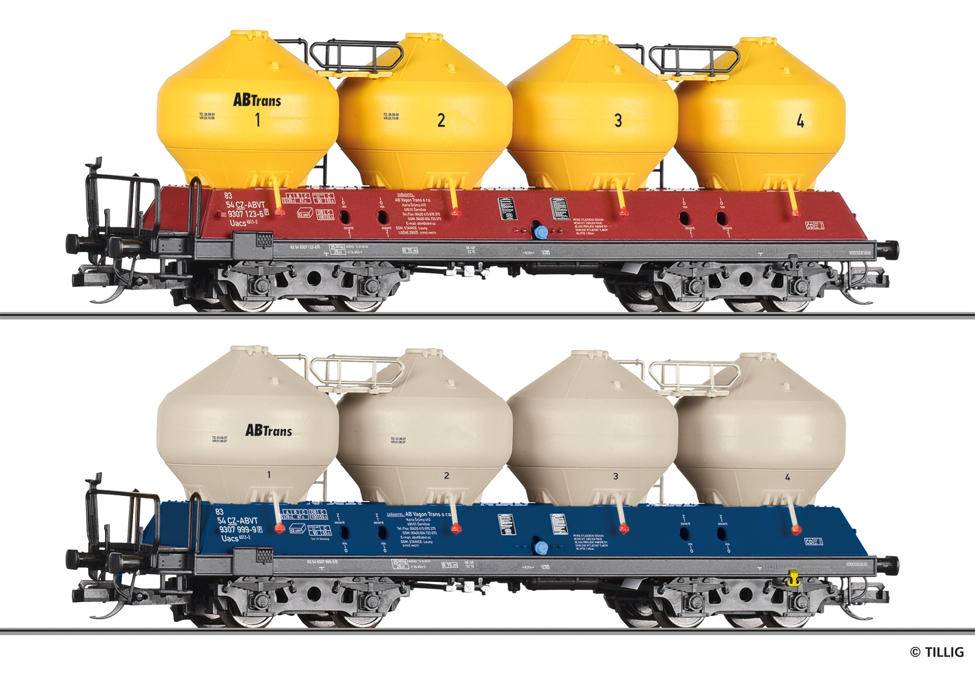 Tillig 01117 - Güterwagenset der AB Vagon Trans s.
