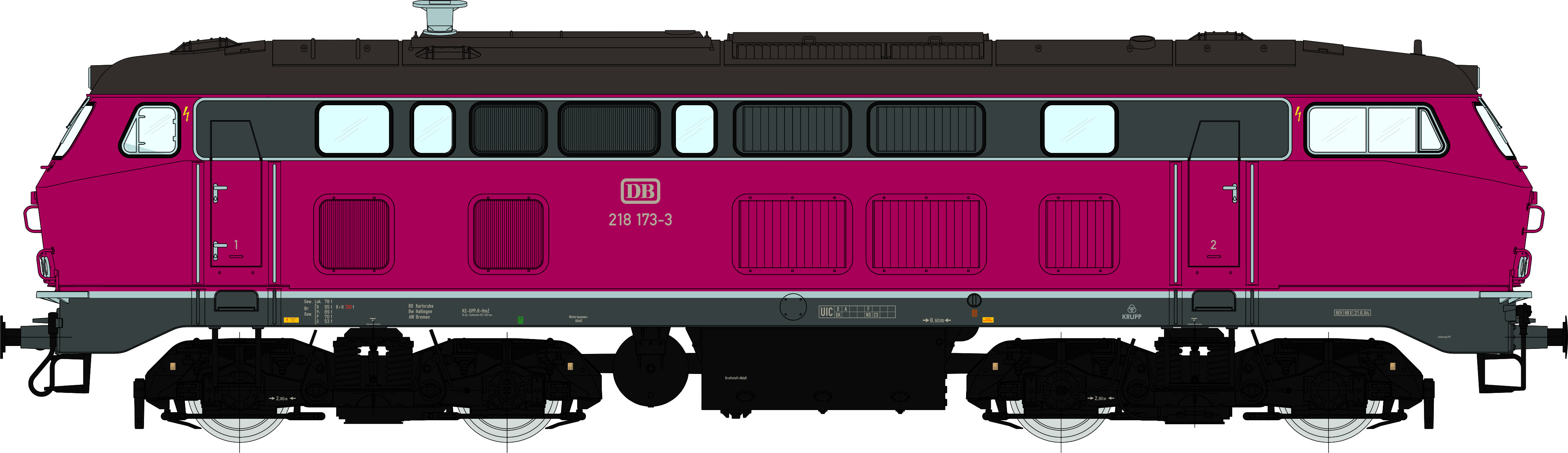 Lenz 40182-03 - Diesellok BR218 173-3, DB, Ep.4, p