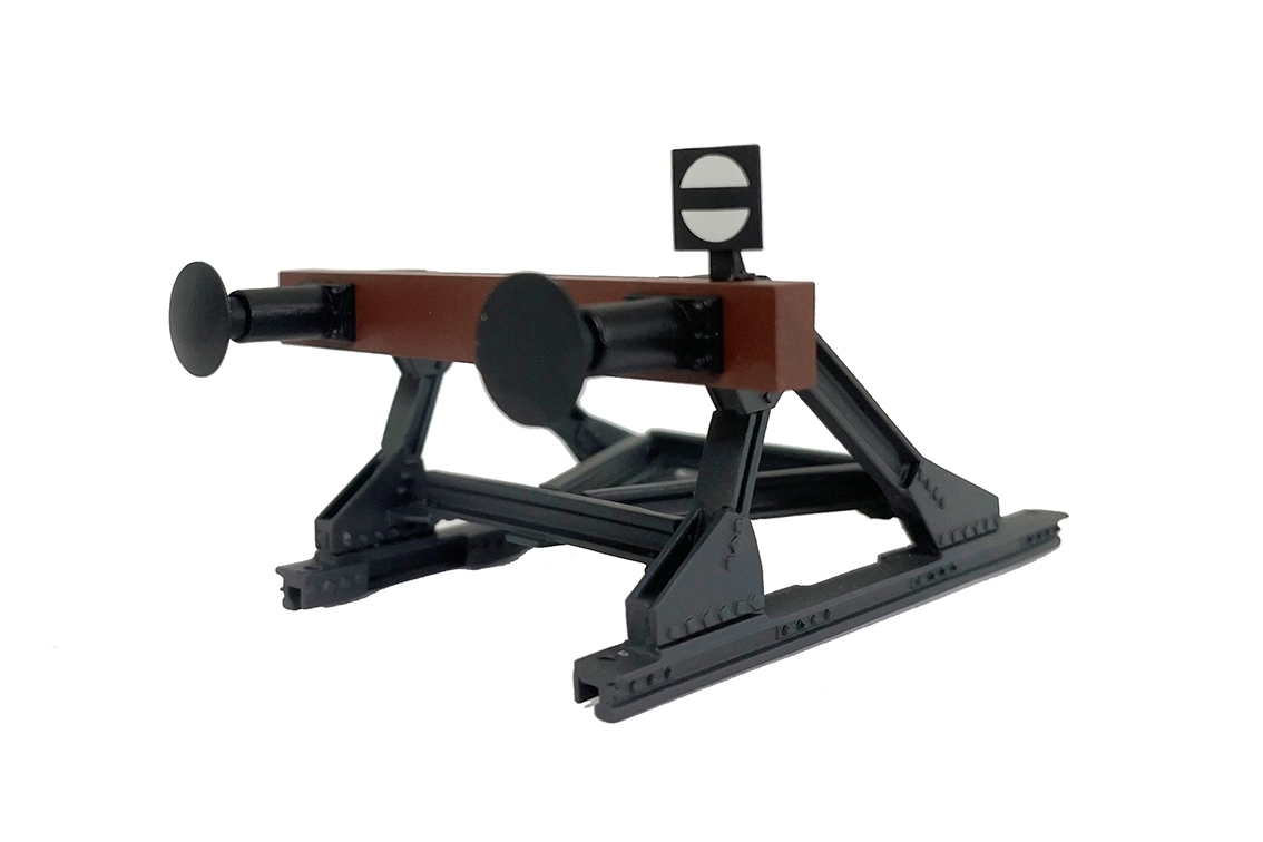 Lenz 55066 - Prellbock mit Puffern, Messing Fertig